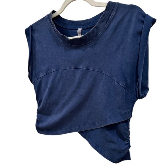 Free People Movement Hot Shot Crossover Top in Midnight Navy - Picture 5 of 8